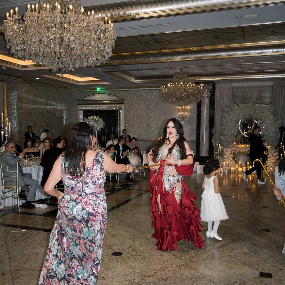 Amazing Ivanna performing a restaurant belly dance show